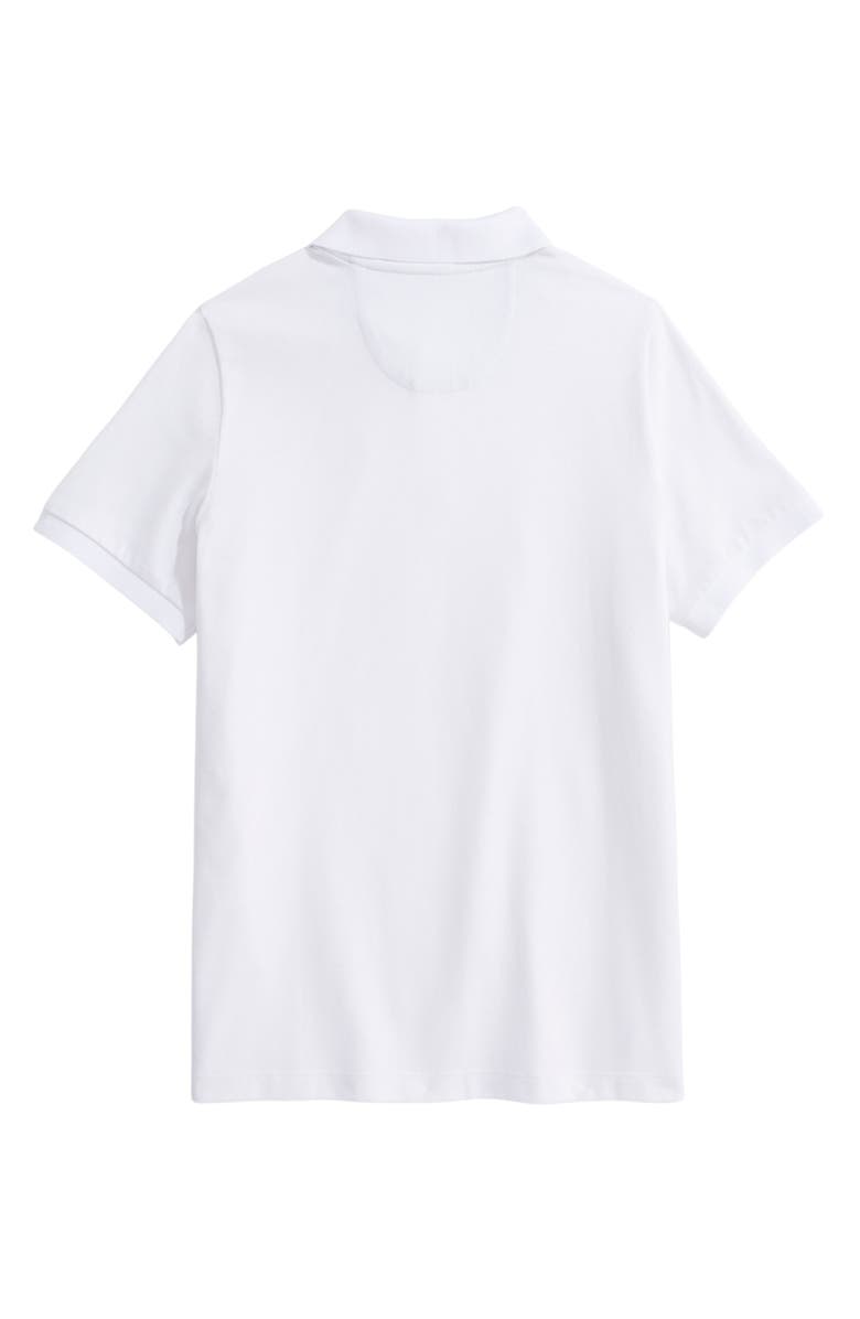 vineyard vines Kids' Edgartown Piqué Performance Polo, Alternate, color, White Cap