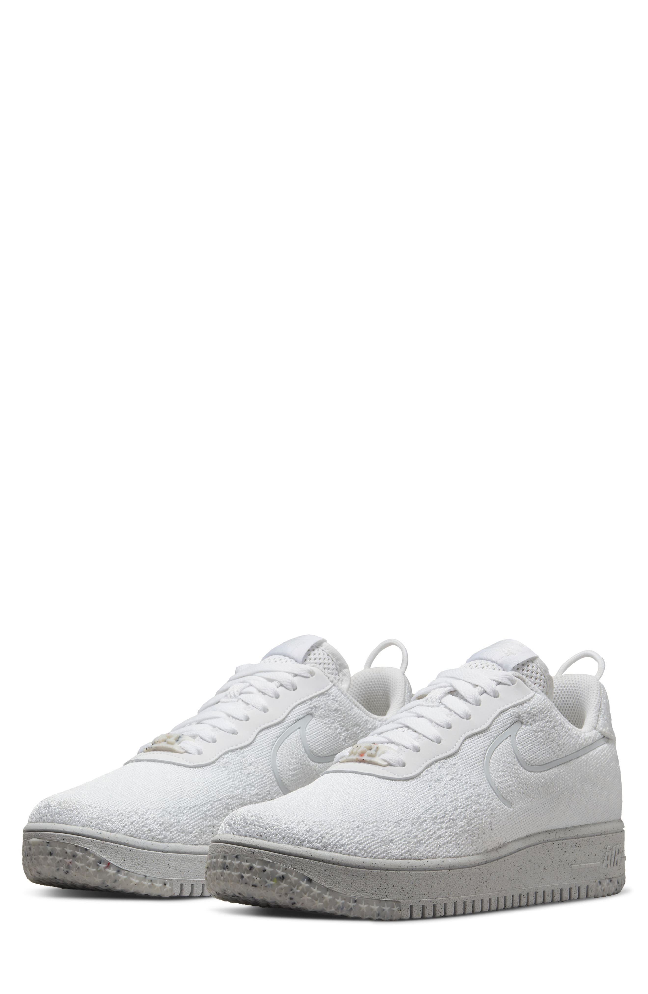 AF1 Crater Flyknit Sneaker, Main, color, WHITE/ PLATINUM TINT
