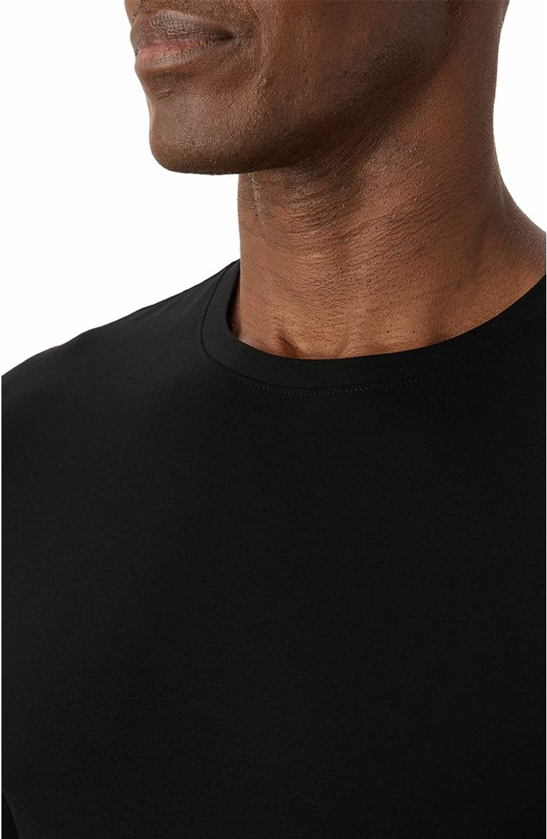 Pact Luxe Stretch Jersey Slim Long Sleeve Tee, Alternate, color, Black