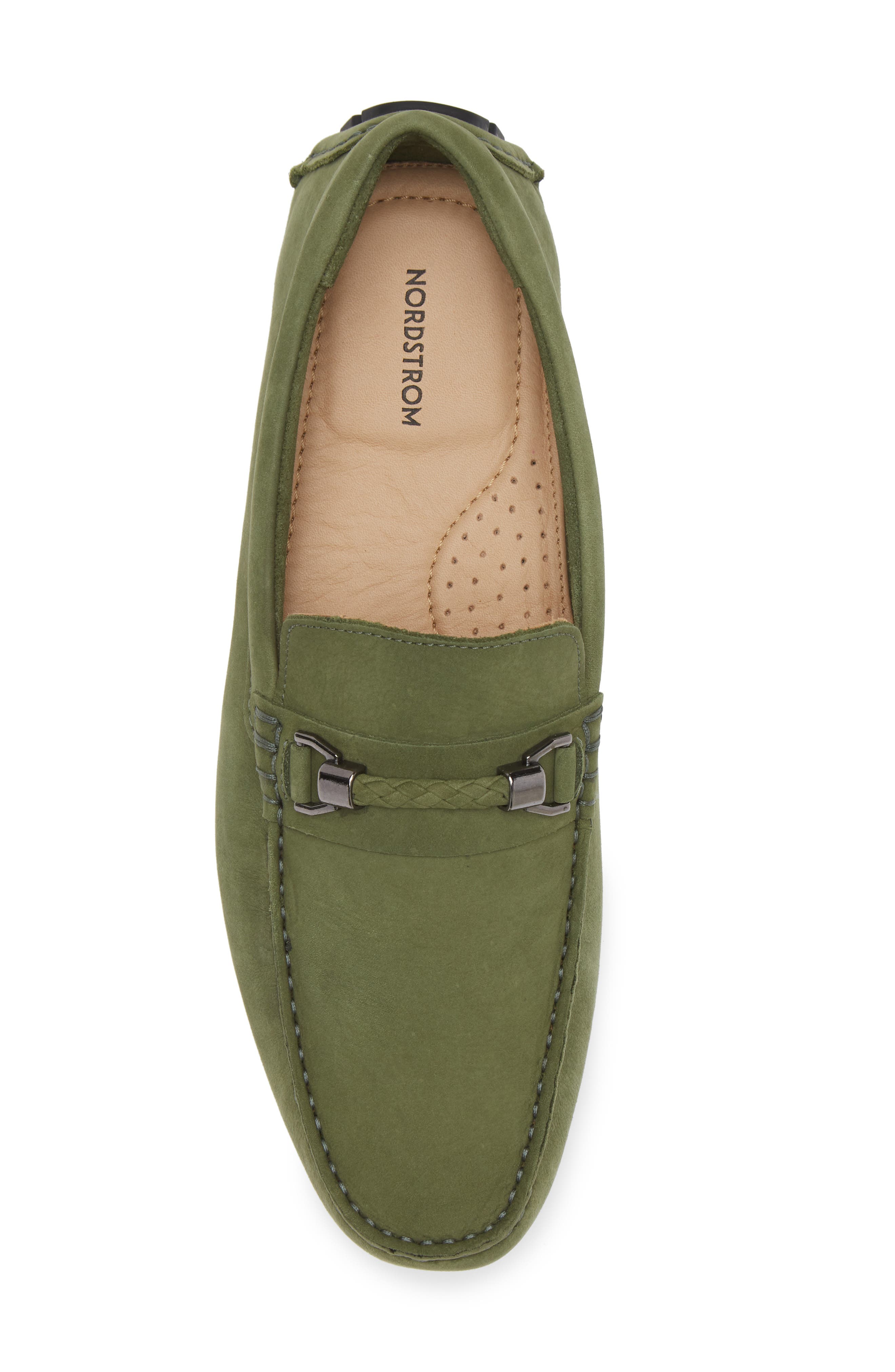 Nordstrom Barrett Braided Bit Driving Shoe, Alternate, color, Olive Mayfly