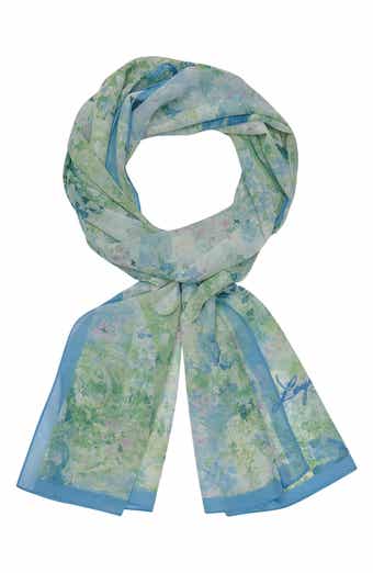 KARL LAGERFELD PARIS Watercolor Garden Chiffon Scarf