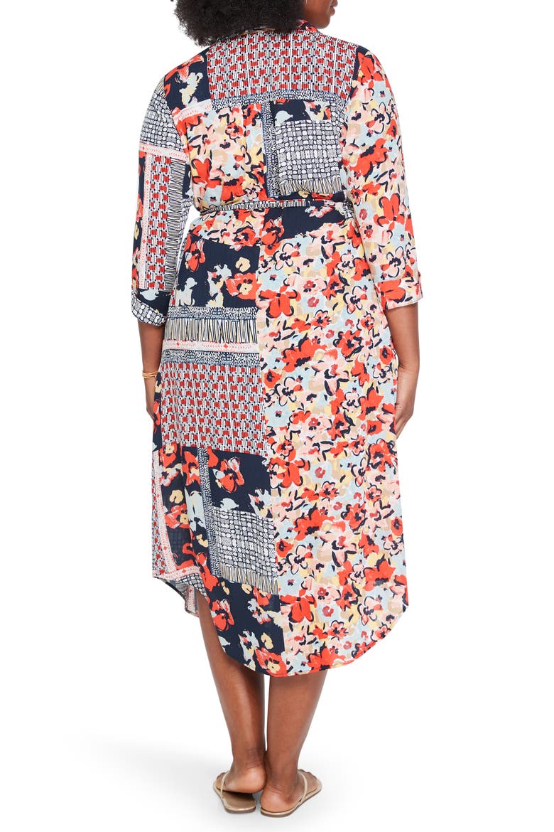 NIC + ZOE Mixed-Up Blooms Midi Dress, Alternate, color, RED MULTI