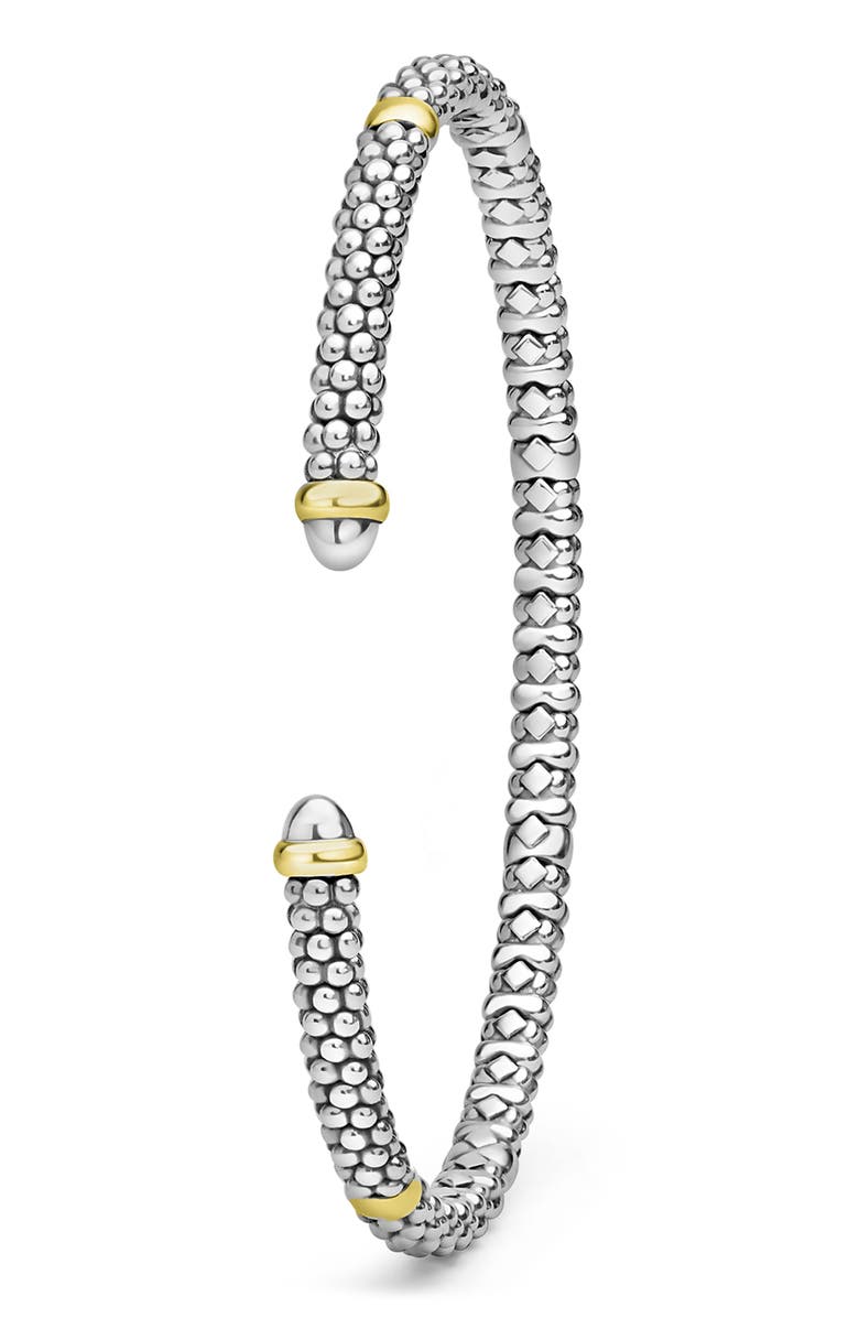 LAGOS Signature Caviar Beaded Cuff Bracelet, Alternate, color, Silver/Gold