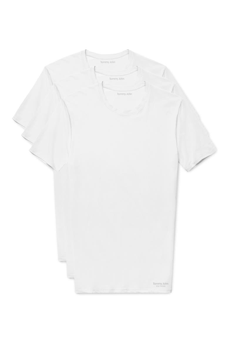 Pack of 3 Essential Cool Cotton Undershirts, Main, color, WHITE