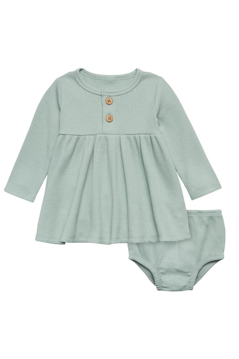 Dress & Diaper Cover Set, Main, color, Medium Sky