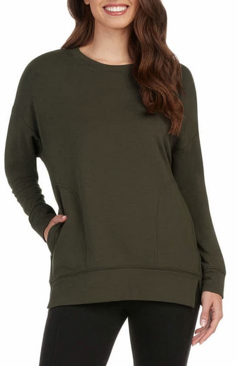 Side Pocket Tunic Sweatshirt