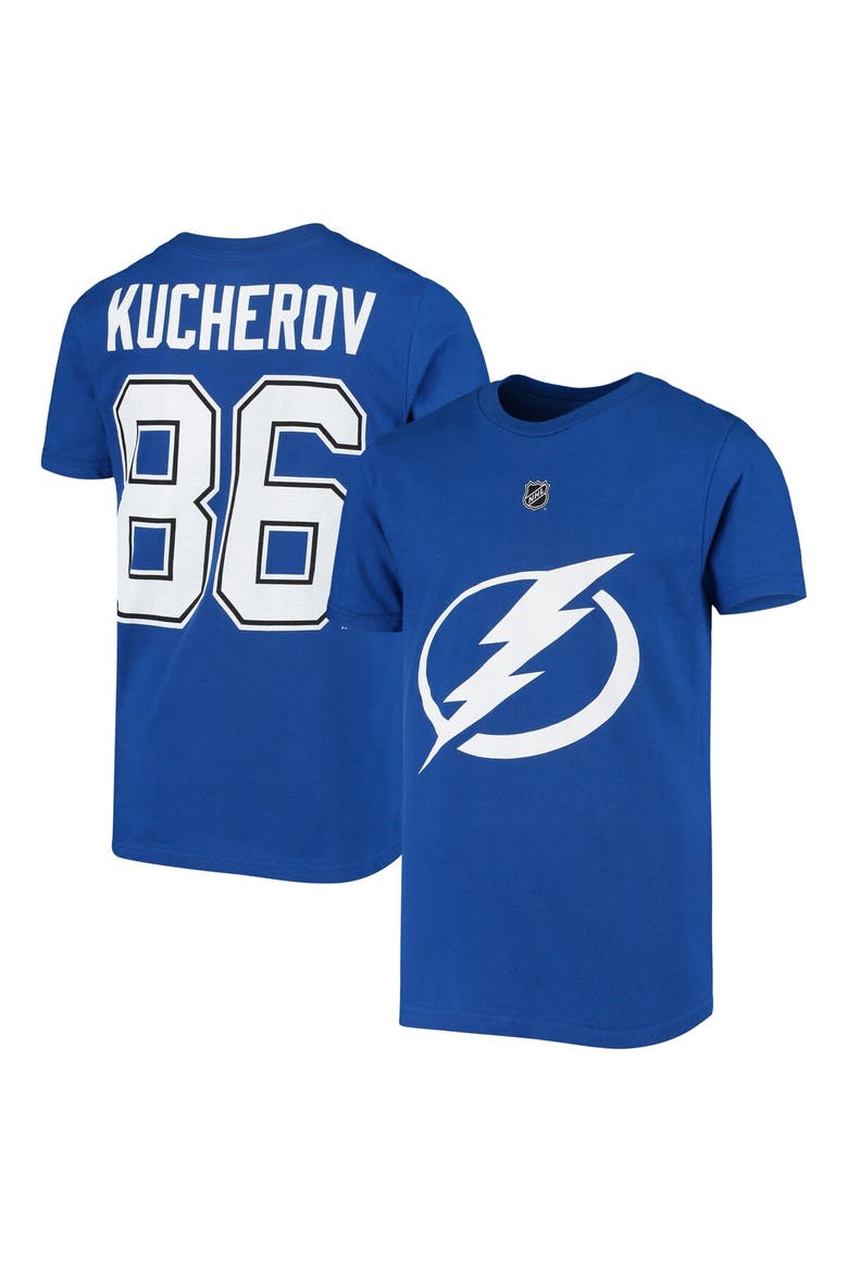 Youth Nikita Kucherov Royal Tampa Bay Lightning Player Name & Number T-Shirt, Main, color, Royal