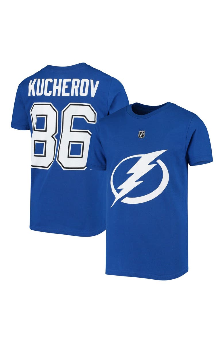 Outerstuff Youth Nikita Kucherov Royal Tampa Bay Lightning Player Name & Number T-Shirt, Main, color, Royal