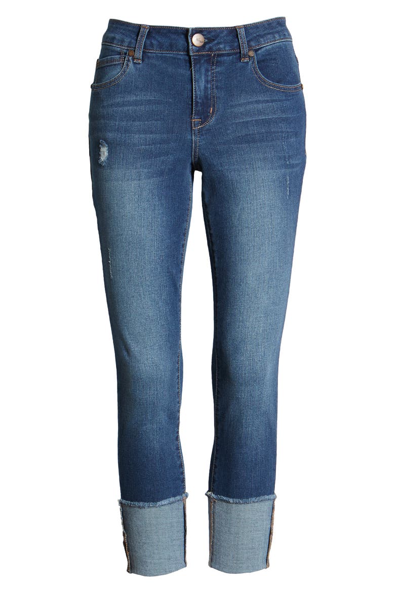 Cuffed Crop Skinny Jeans, Alternate, color, JEREMY