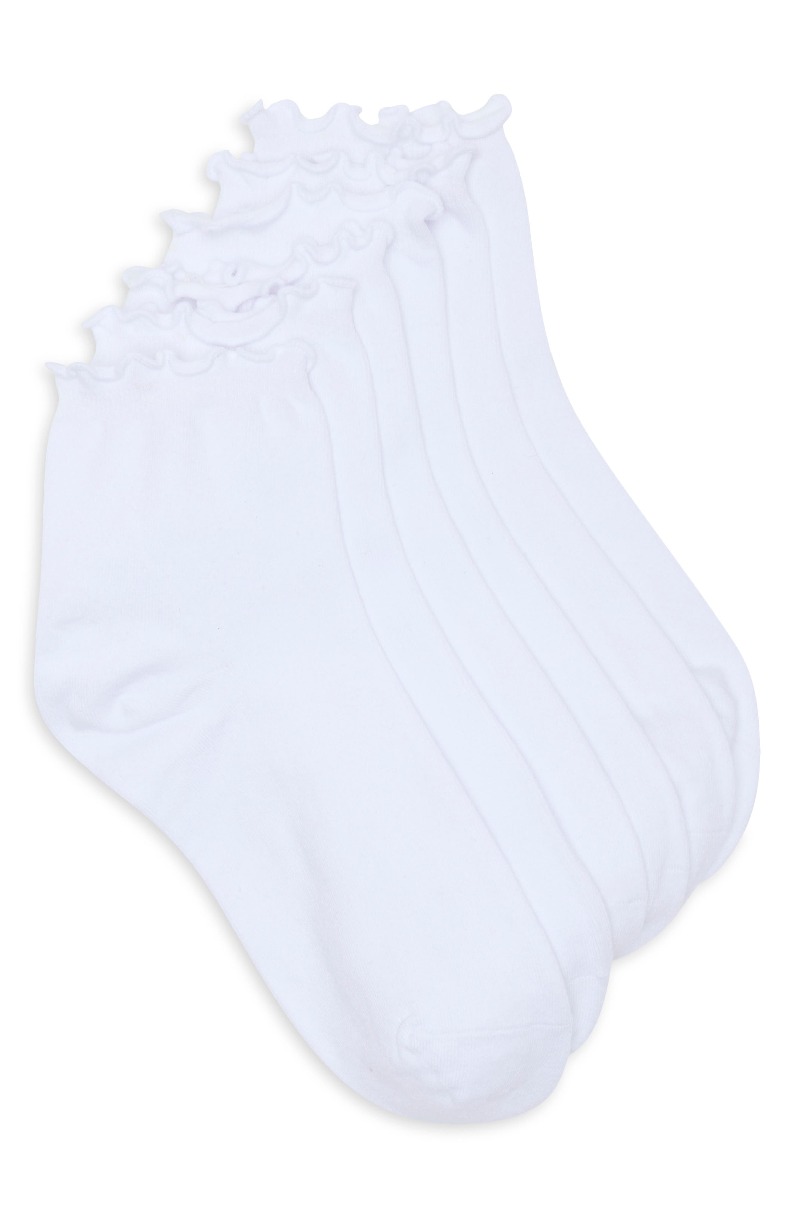 NORDSTROM RACK 3-Pack Lettuce Edge Ankle Socks