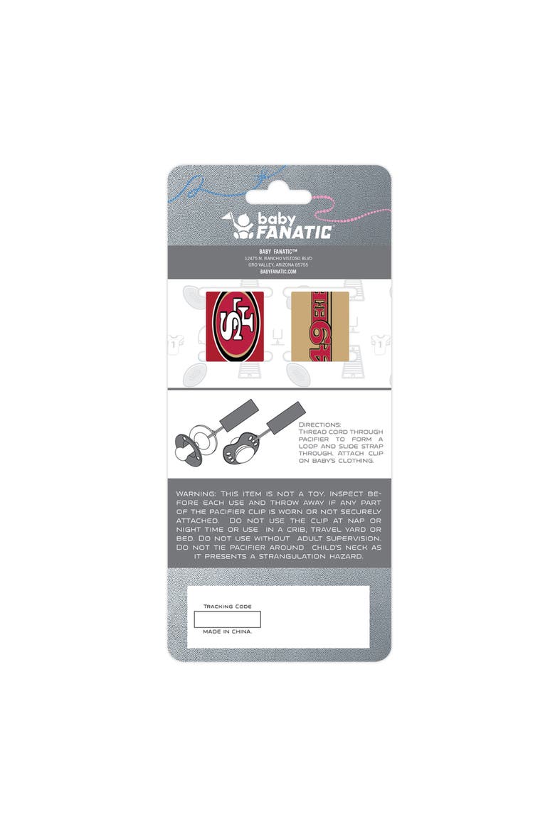 San Francisco 49ers Pacifier Clip 2-Pack, Alternate, color, Multicolor