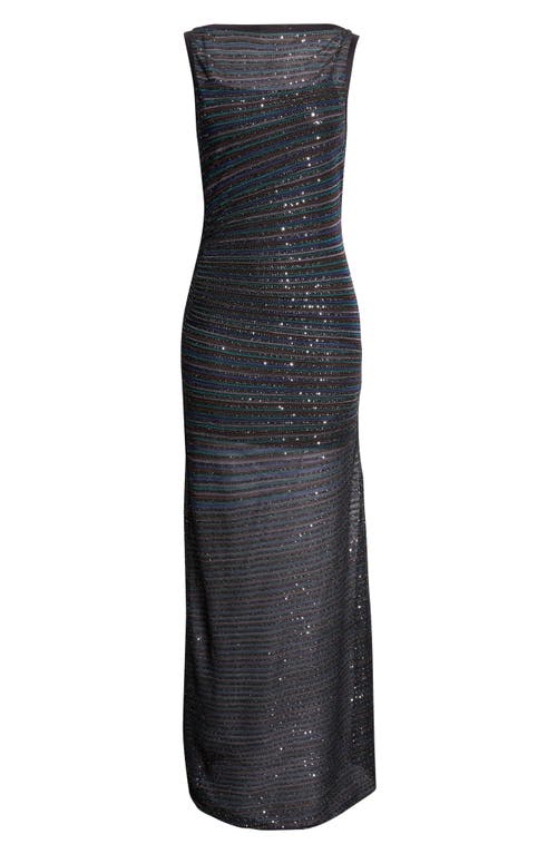 Missoni Sleeveless Long Dress Boat Neck Dresses Multicolor In Gray