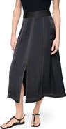 DKNY SPORTSWEAR Satin Midi Skirt
