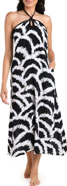 La Blanca Shadows Halter Cover-Up Maxi Dress