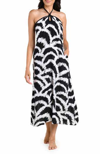 Shadows Halter Cover-Up Maxi Dress
