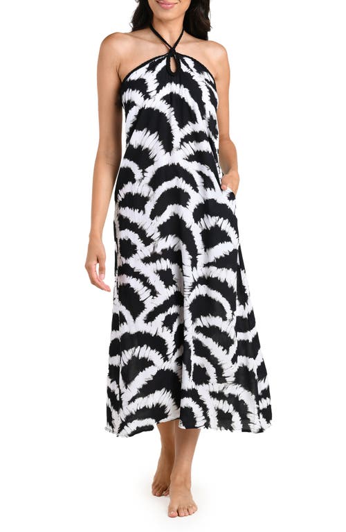 La Blanca Shadows Halter Cover-up Maxi Dress In Black