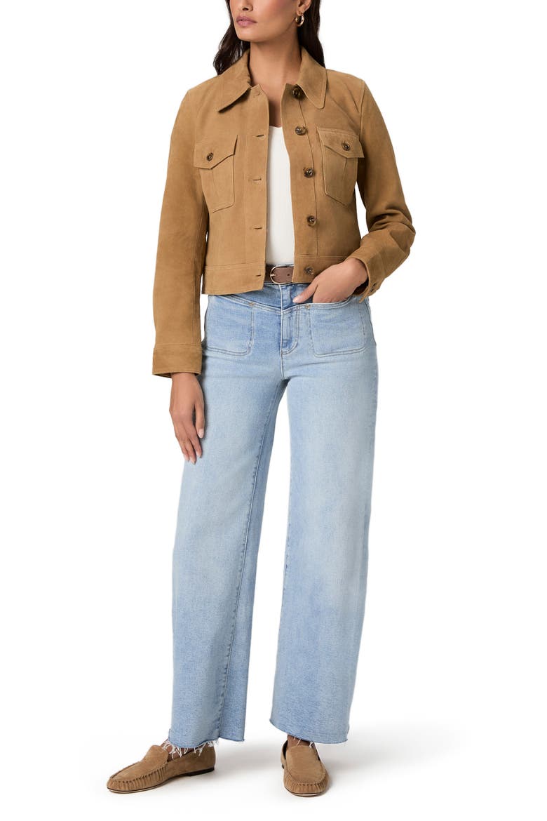 Anessa Raw Hem High Waist Wide Leg Jeans, Alternate, color, LA BELLE