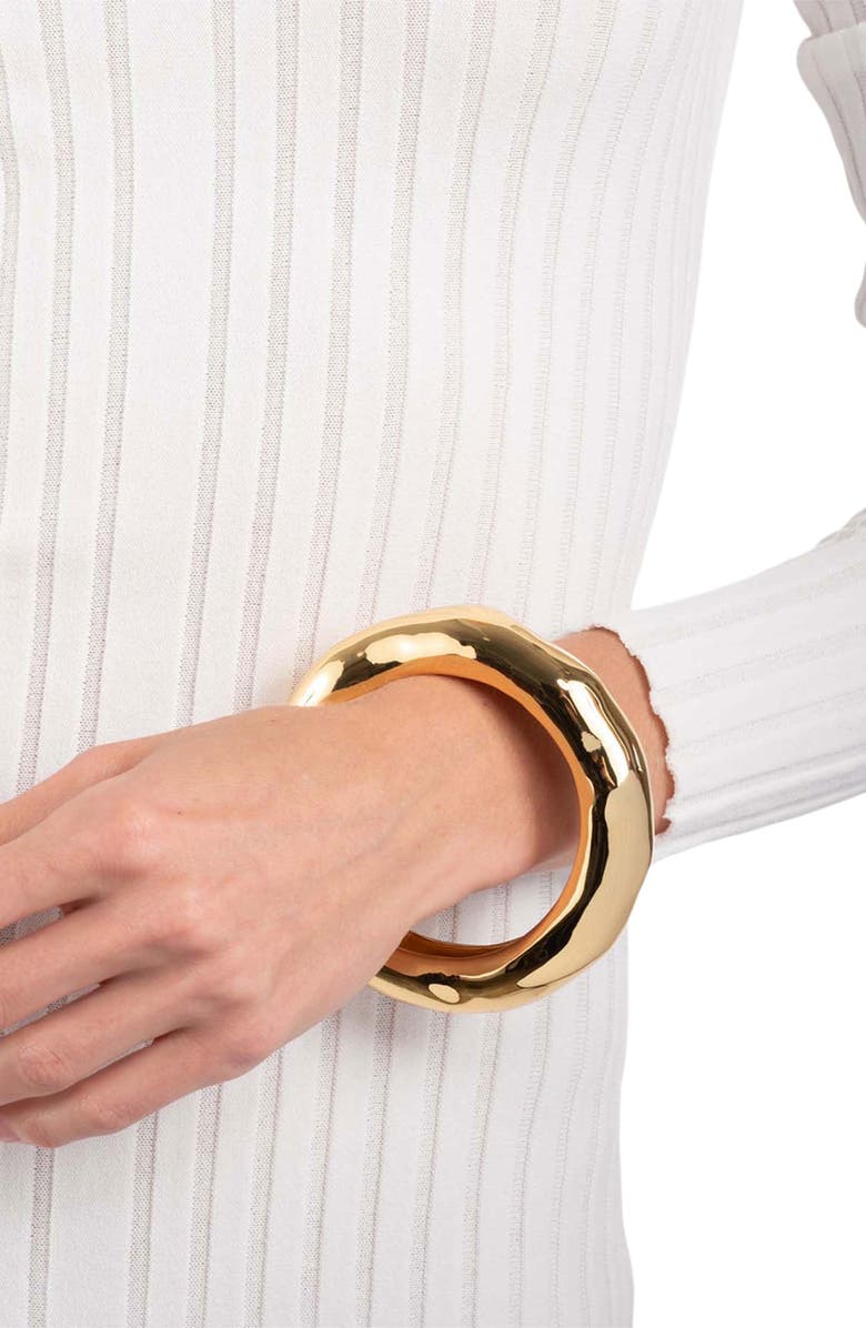 Alexis Bittar Wide Molten Bangle Bracelet, Alternate, color, Gold