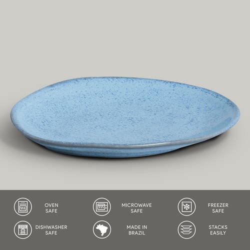Porto Brasil Oval Dinner Plate Set Of 6 In Blue