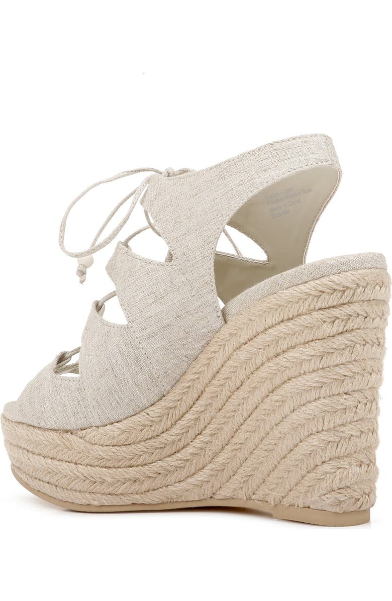 Rampage Fina Ghillie Lace Espadrille Wedge, Alternate, color,