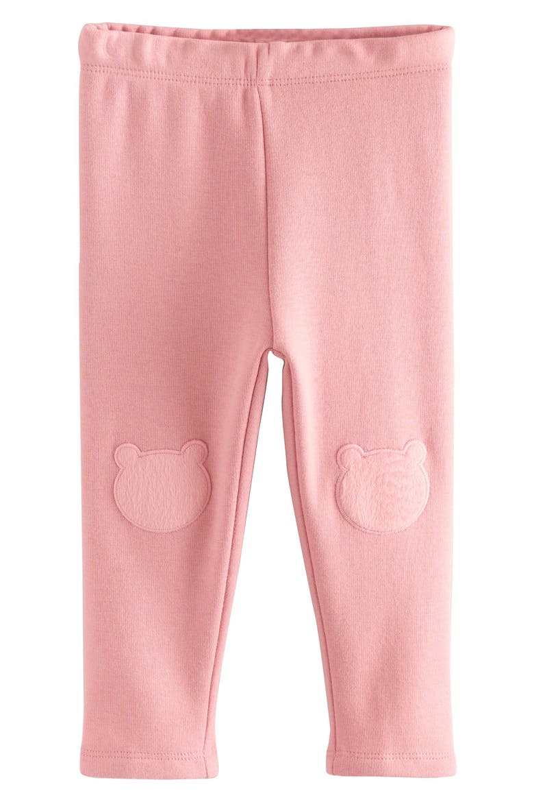 Kids' Bear Knee Patch Leggings, Main, color, PINK