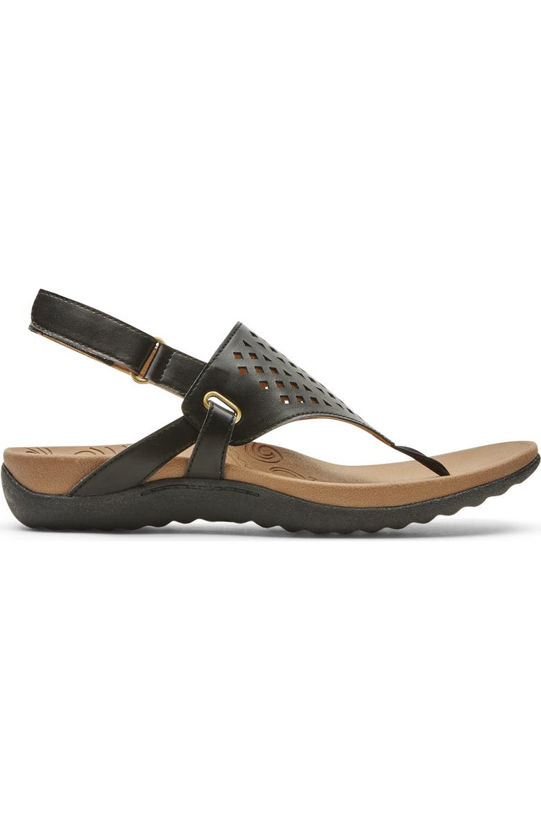 Rockport Ridge Latticed Thong Toe Sandal, Alternate, color,