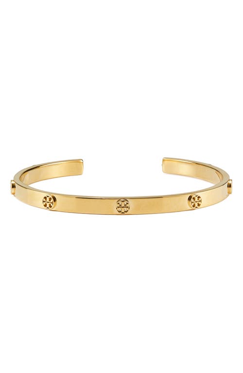 Tory Burch Miller Stud Thin Cuff Bracelet In Gold