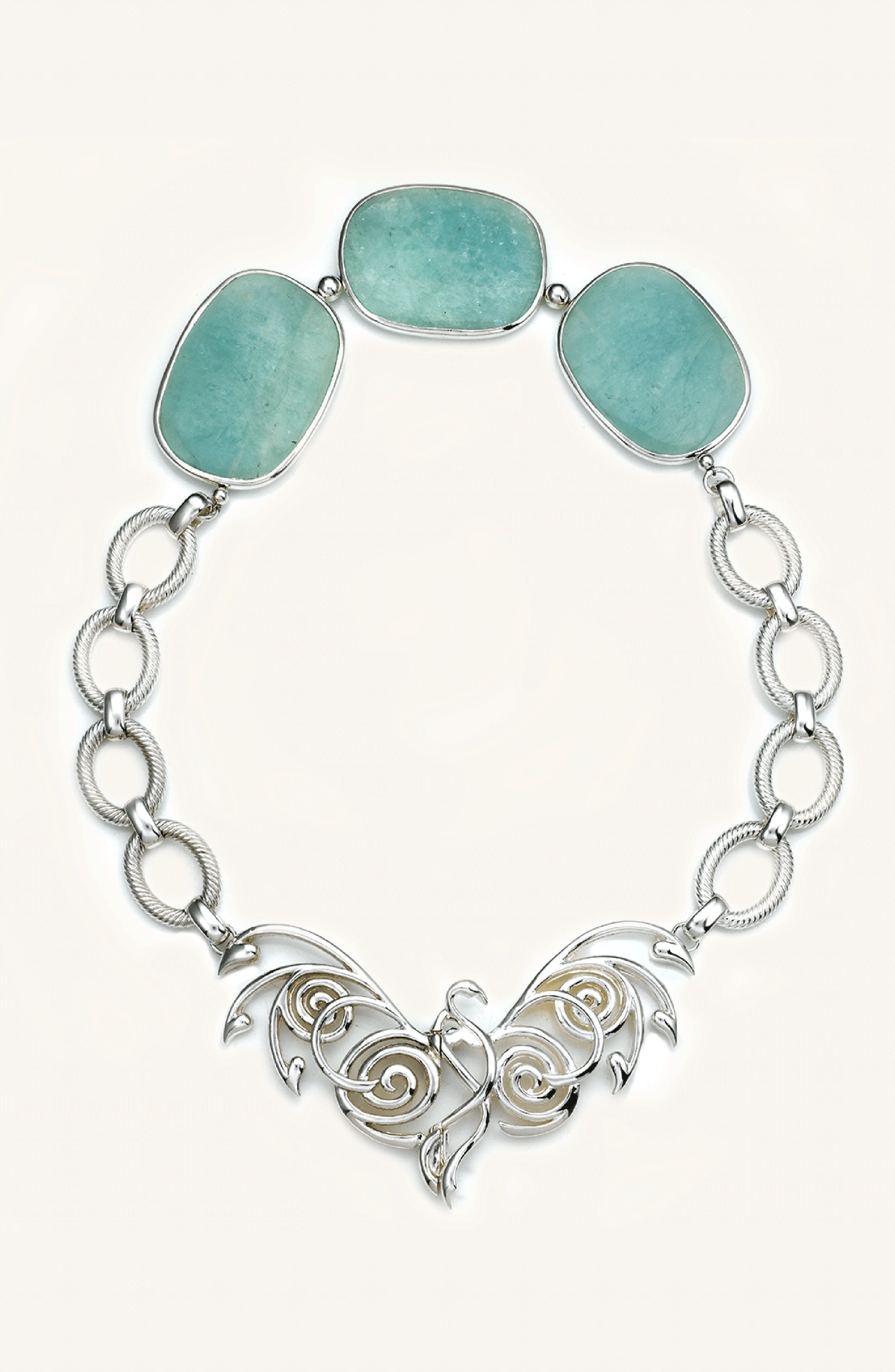 selected Silver / Aquamarine