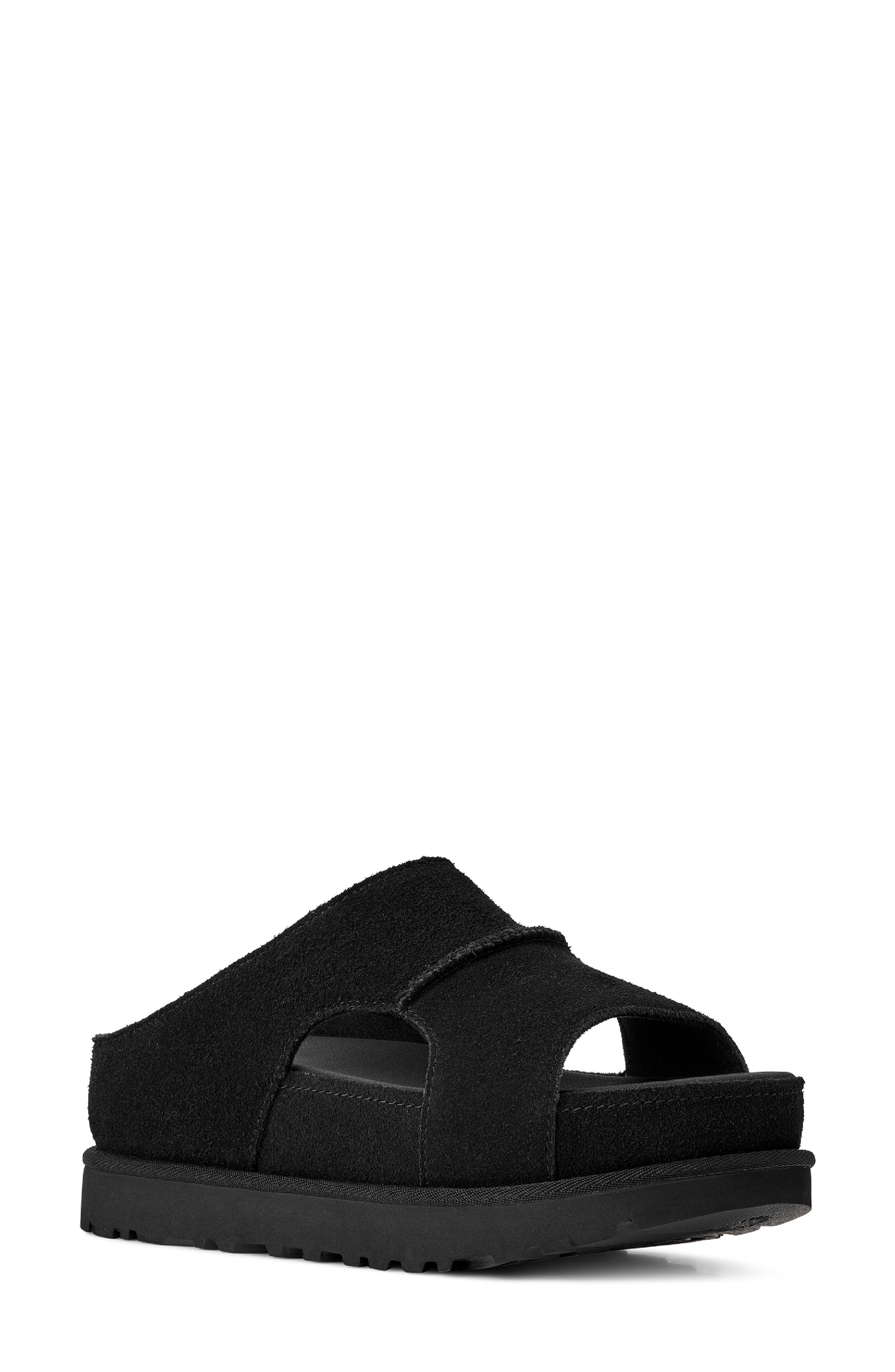 UGG<sup>®</sup> Goldenstar Hi Slide Sandal, Main, color, Black