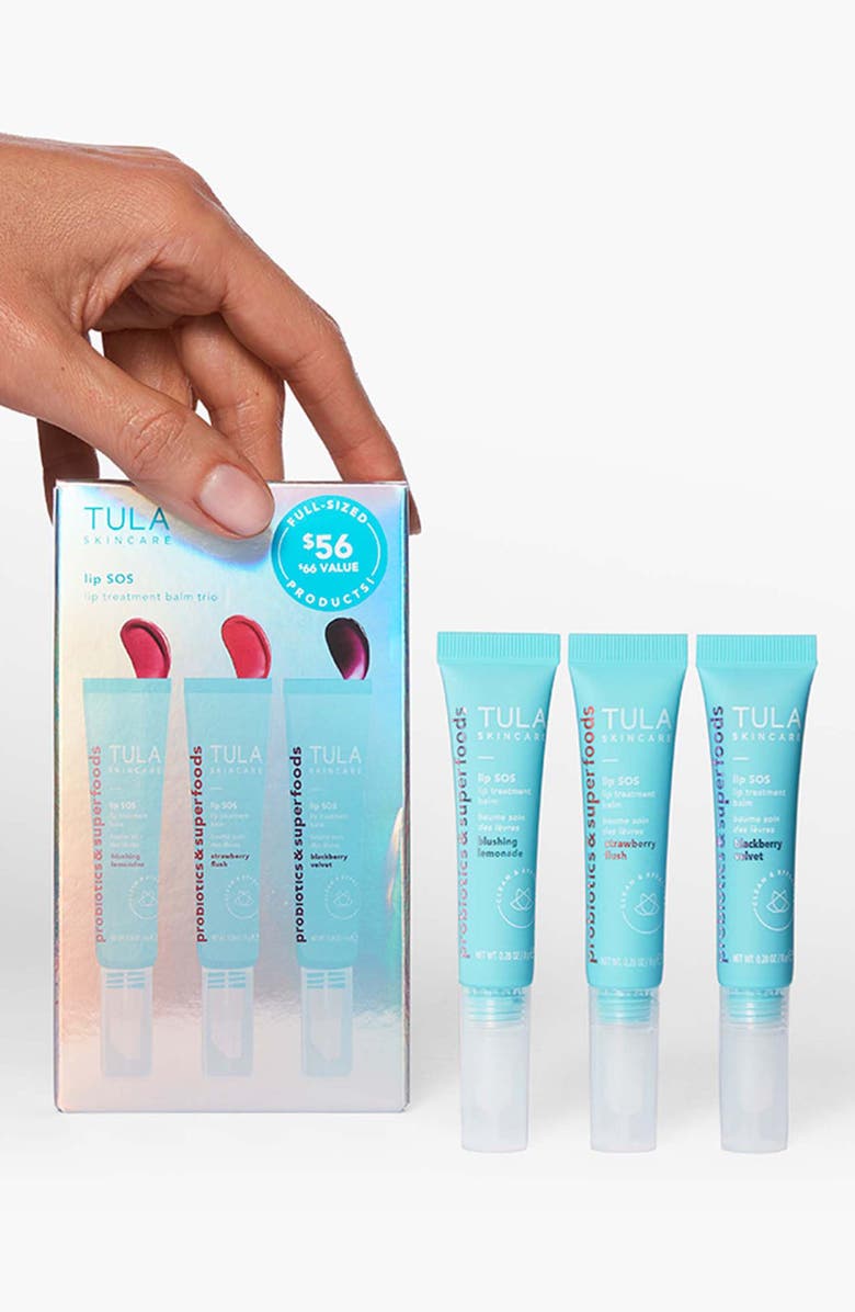 TULA Skincare Lip SOS Lip Treatment Balm Set USD $66 Value, Alternate, color,