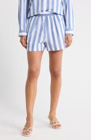 SUGARLIPS Fays Stripe Tayler Smocked Shorts