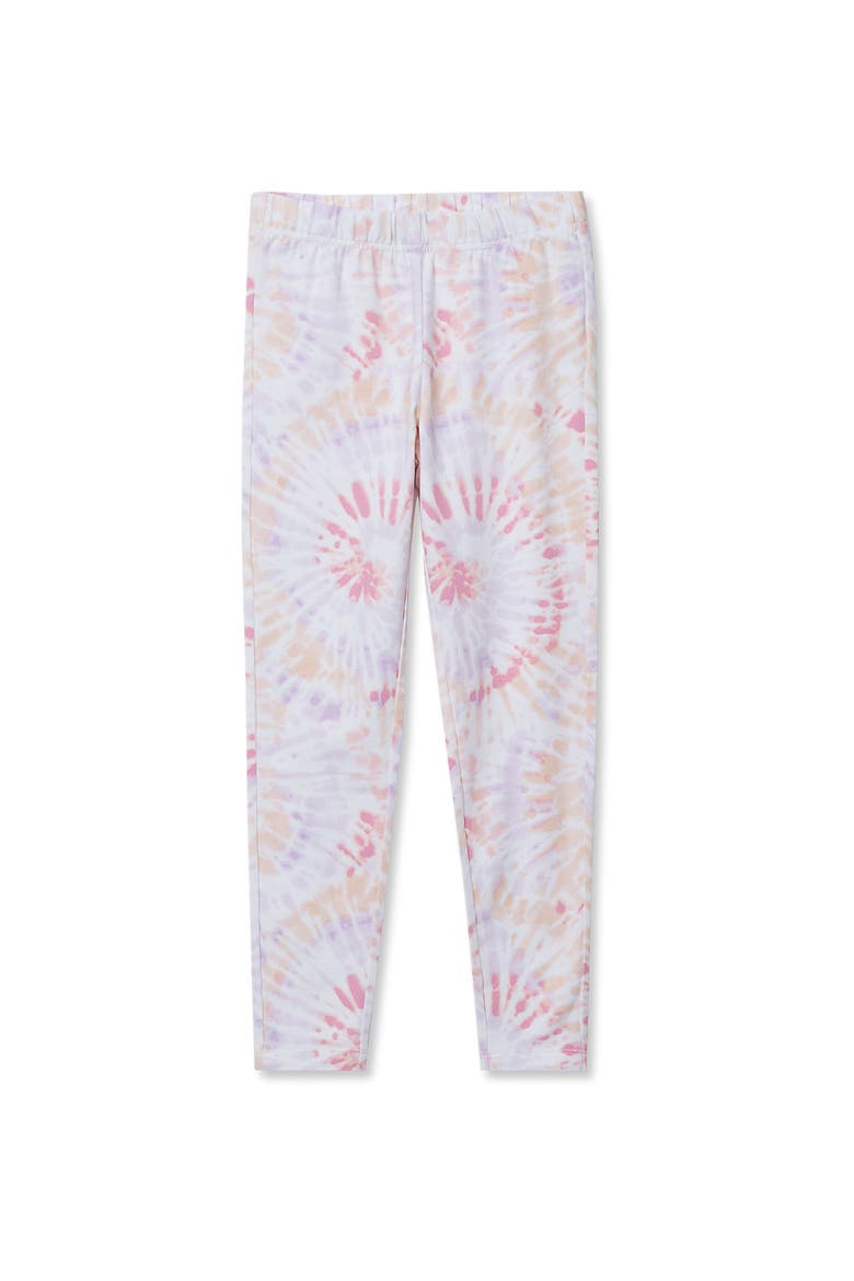 Girls Tough Cotton Novelty Leggings, Main, color, Pastel Multi Tie Dye