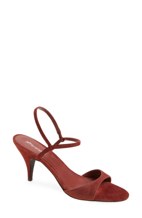 Jeffrey Campbell Calla Sandal In Dusty Red Suede