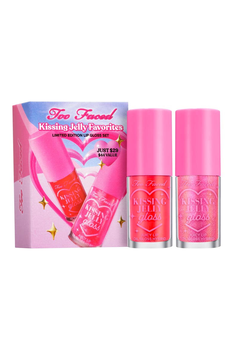 Kissing Jelly Favorites Lip Oil Gloss Set $44 Value, Main, color, SOUR WATERMELON AND BUBBLEGUM