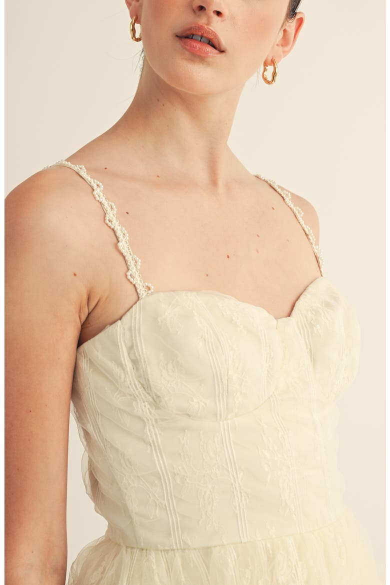 Love Bustier Fit & Flare Dress, Alternate, color, CREAM
