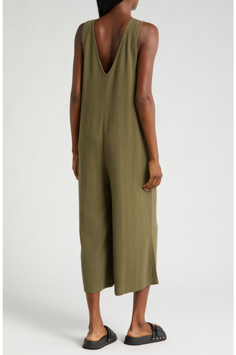 Sleeveless Wide Leg Jumpsuit, Alternate, color, OLIVE KALAMATA