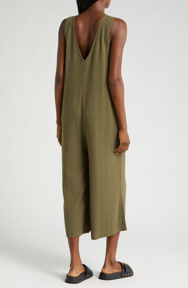 Treasure & Bond Sleeveless Wide Leg Jumpsuit, Alternate, color, Olive Kalamata