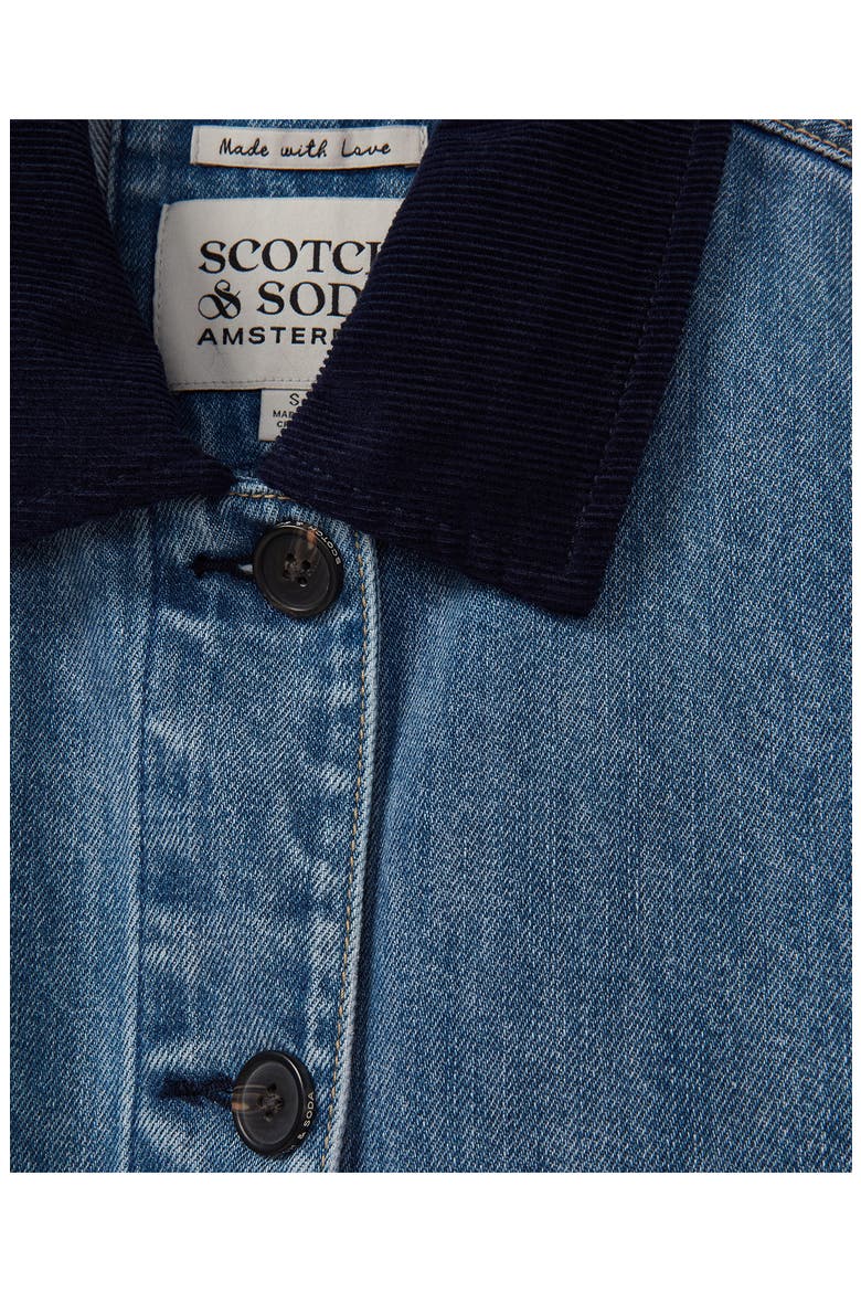 Chore Crop Denim Jacket, Alternate, color, FRENCH LAUNDRY