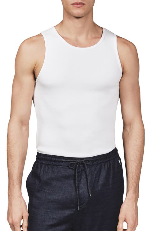 7 Diamonds Cotton & Modal Ribbed Tank In White