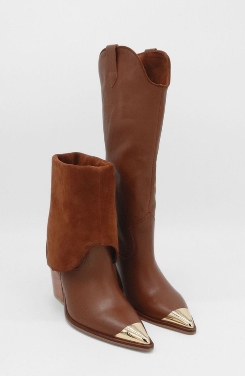 Stivali New York Prince Knee-high 2-in-1 Convertible Boots In Brown