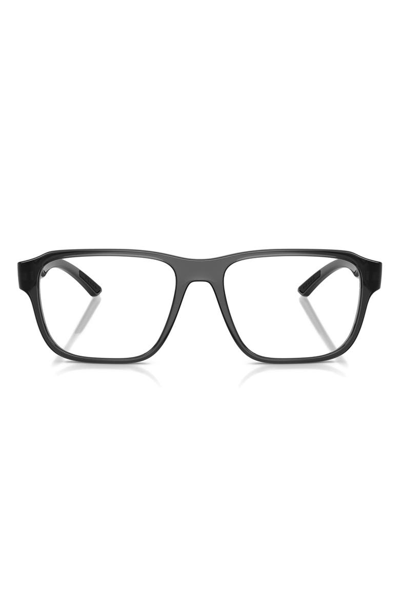 Prada Linea Rossa 54mm Irregular Optical Glasses, Main, color, Transparent Grey