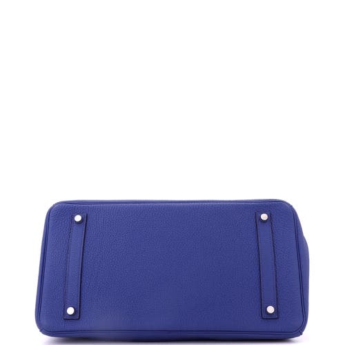 Pre-owned Hermes  Hermes Birkin Handbag Blue Togo With Palladium Hardware 35 In Purple