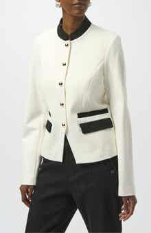 Mandarin Collar Fitted Jacket