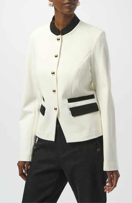 Mandarin Collar Fitted Jacket