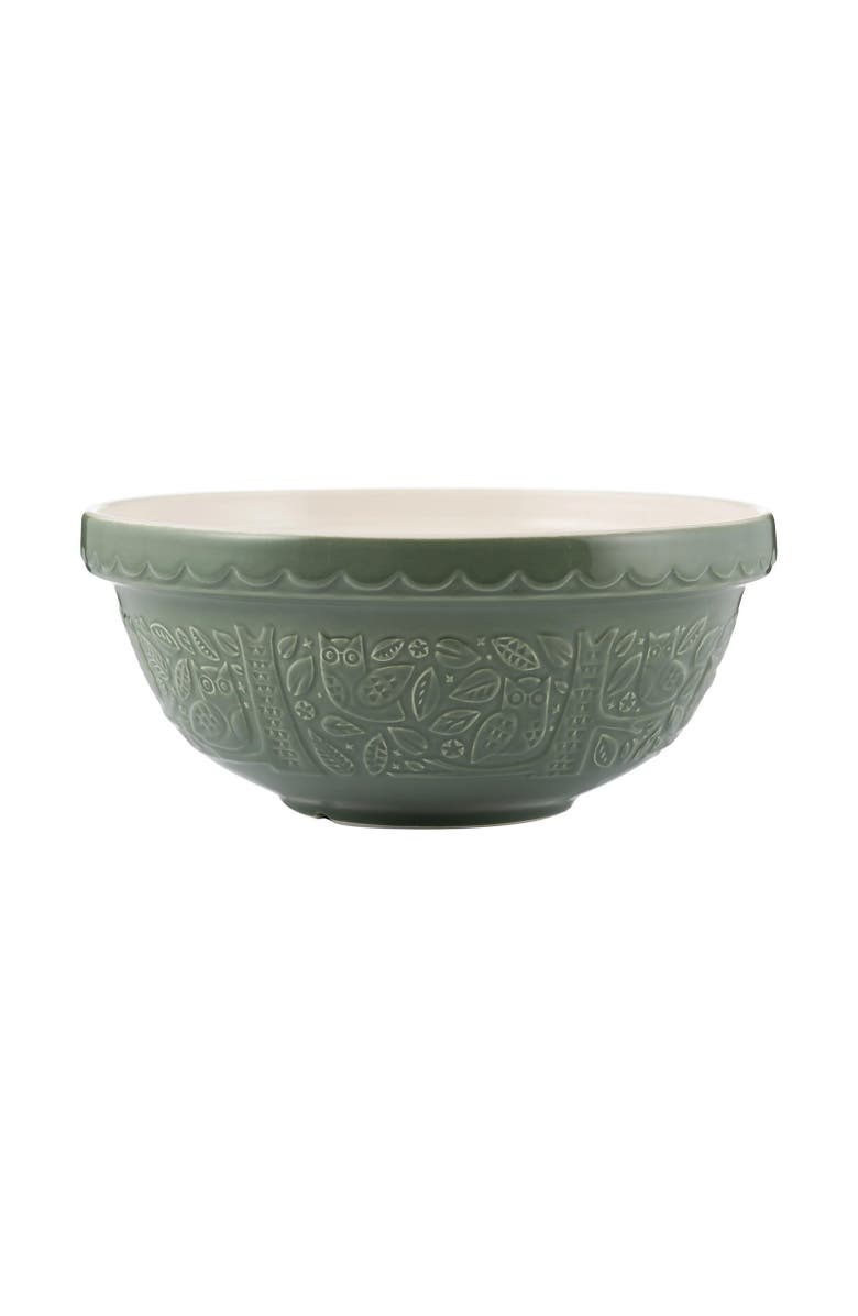 MASON CASH In The Forest Owl Size 18 Mixing Bowl, Dark Green, 2.85 Quart, Main, color, Dark Green