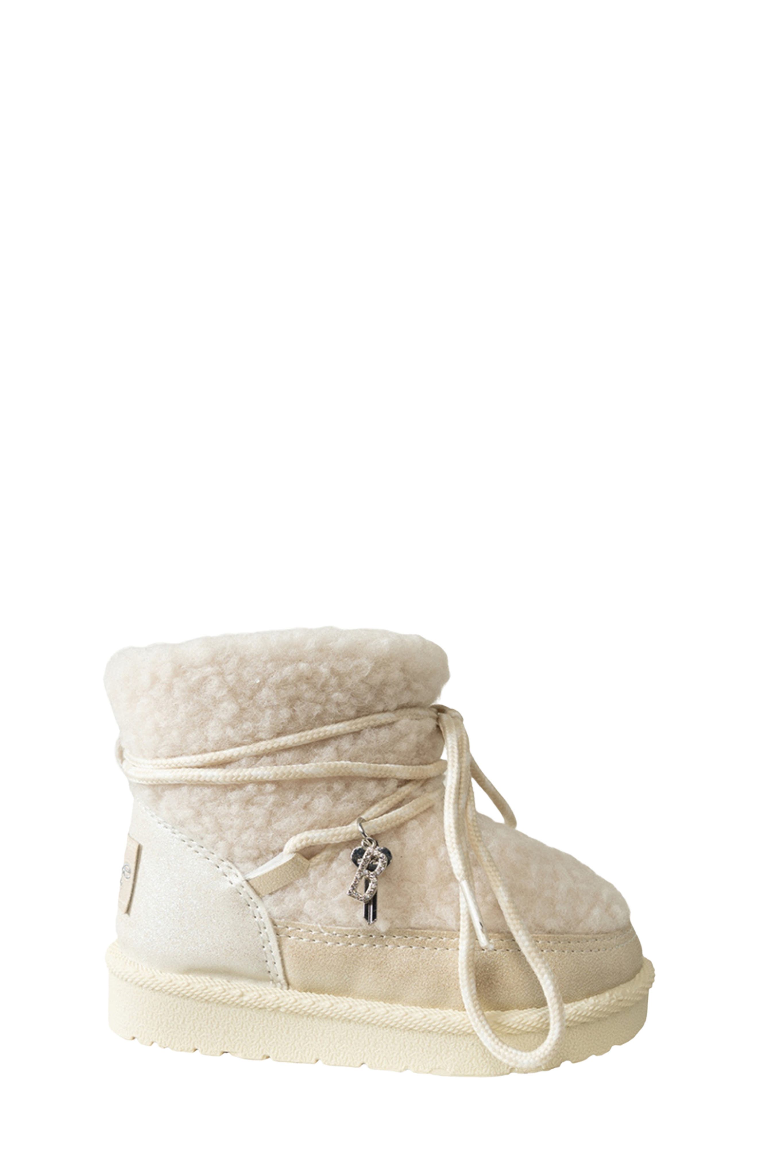 Kids' Faux Fur Hybrid Bootie, Alternate, color, CREAM