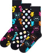 Happy Socks Assorted 3-Pack Crew Socks