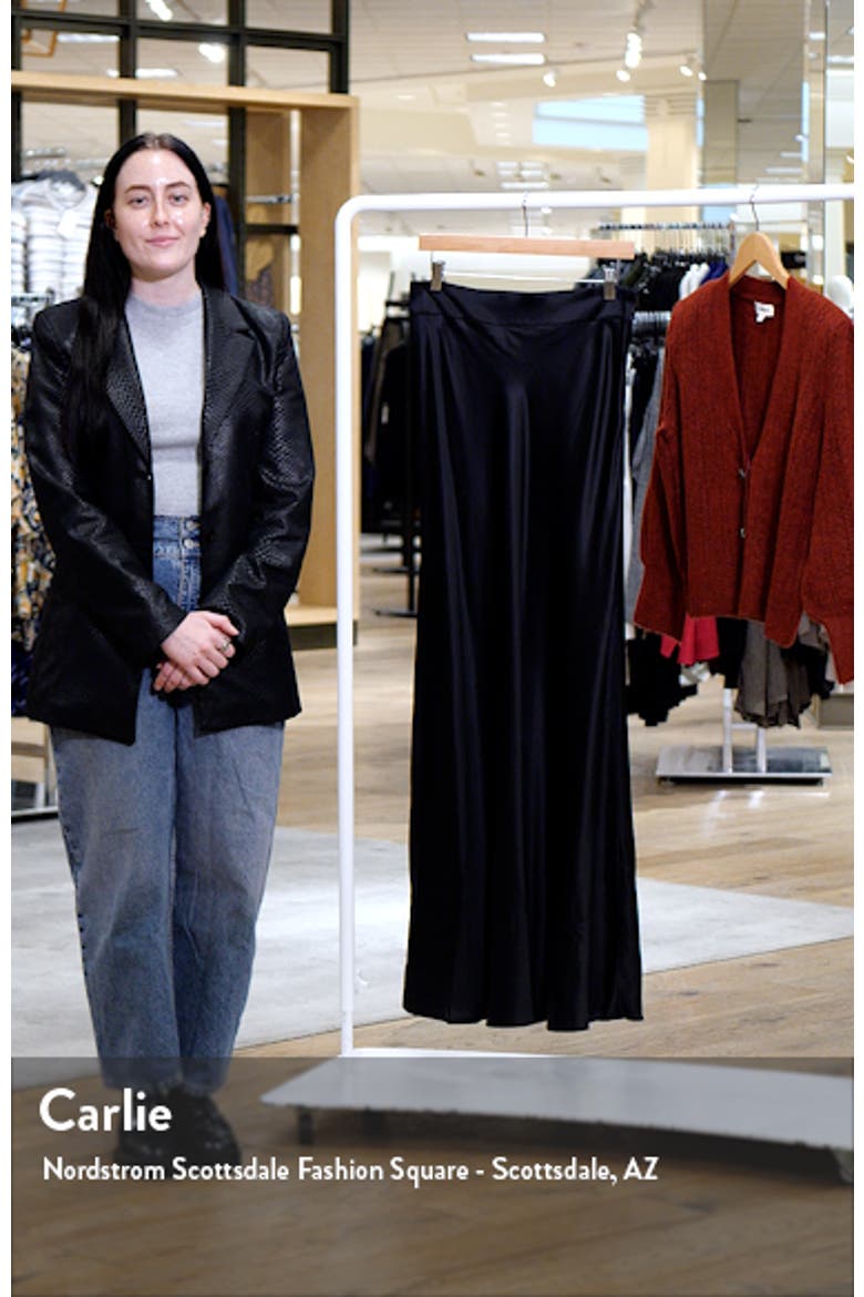 Ryker Bias Cut Silk Maxi Skirt video