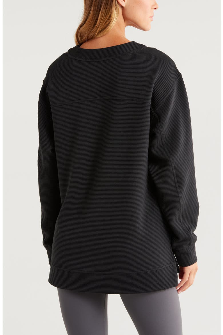 Kick Back Ottoman Knit Sweatshirt, Alternate, color, BLACK