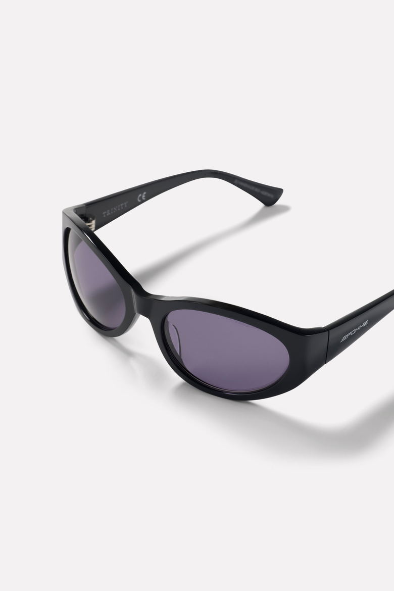 Trinity Sunglasses, Alternate, color, Black Polished / Black